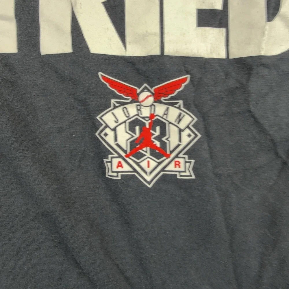 Jordan Shirt Mens Small Black Greatest Baseball No But He Tried Graphic Tee